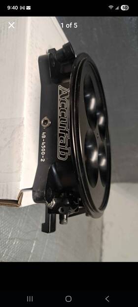 Accufab 4b-4500bk In Stock 4-barrel 4500 Anodized Black Throttle Body Quad Four Barrel