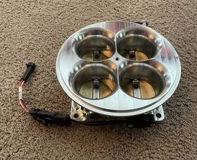 4b-5500 Accufab 5500 4-barrel Polished Throttle Body With Tps And Adapter Harness