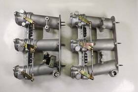 911.110.001.00 Oem 1969 Porsche 911s Mfi Throttle Bodies Stacks Excellent 91111000102 90111003101