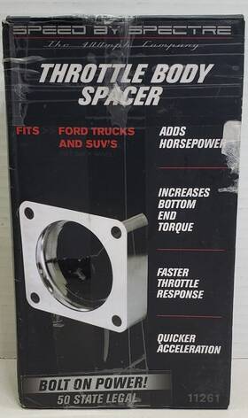 11261 Spectre Power Plate Throttle Body Spacer 1997-2010 Ford F-150 4.6l V8
