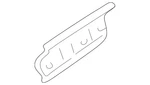 Genuine Mitsubishi License Bracket MR348021. Fixed Price $7.53.