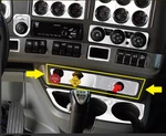 Kenworth T680/T880 Air Valve & 12 Volt Plug Trim Stainless Asteel. Fixed Price $18.25.