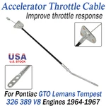 Throttle Accelerator Cable For 1964-1967 Pontiac Carb Gto, Lemans,tempest Engine. Fixed Price $25.99.