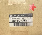 Genuine Nissan Throttle Body 16119-JK20D. Fixed Price $95.00.