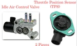 2 Pcs Idle Air Control Valve &throttle Position Sensor Fits Civic Del Sol Mt. Fixed Price $149.00.