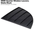 Mmd Quarter Window Louvers; Matte Black 99-04 Ford Mustang. Fixed Price $95.00.