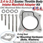 2.4 To 2.2 Ecotec Throttle Body Intake Manifold Adapter Kit W/ Hardware Aluminum. Fixed Price $35.99.
